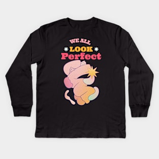 we  all look perfect Kids Long Sleeve T-Shirt